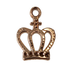 Gold Crown Charm 11x15mm 3pcs.