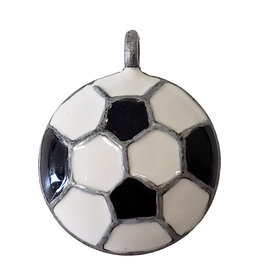Soccer Ball Enamel Charm 17mm 2pcs.