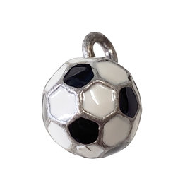 Solid Soccer Ball Enamel 13mm 2pcs.