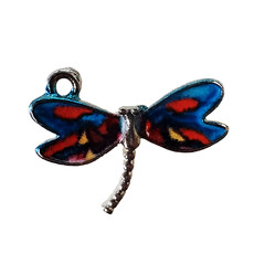 Dragonfly Enamel Charm 22x17mm 3pcs.