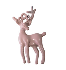 Deer - Pink Colored Charm 16x31mm 3pcs.