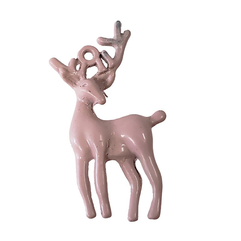 Deer - Pink Colored Charm 16x31mm 3pcs.