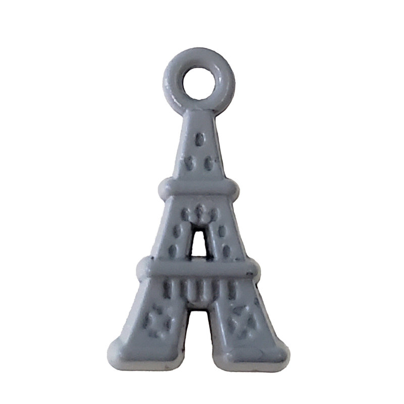 Eiffel Tower - Grey Colored Charm 9x17mm 3pcs.