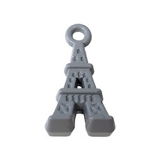 Eiffel Tower - Grey Colored Charm 9x17mm 3pcs.