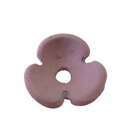 3 Petal Flower - Pink Colored Charm 10mm 3pcs.
