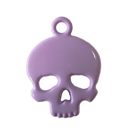 Skull - Lavender Colored Charm 12x16mm 3pcs.