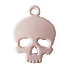 Skull - Peach Colored Charm 12x16mm 3pcs.