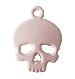 Skull - Peach Colored Charm 12x16mm 3pcs.