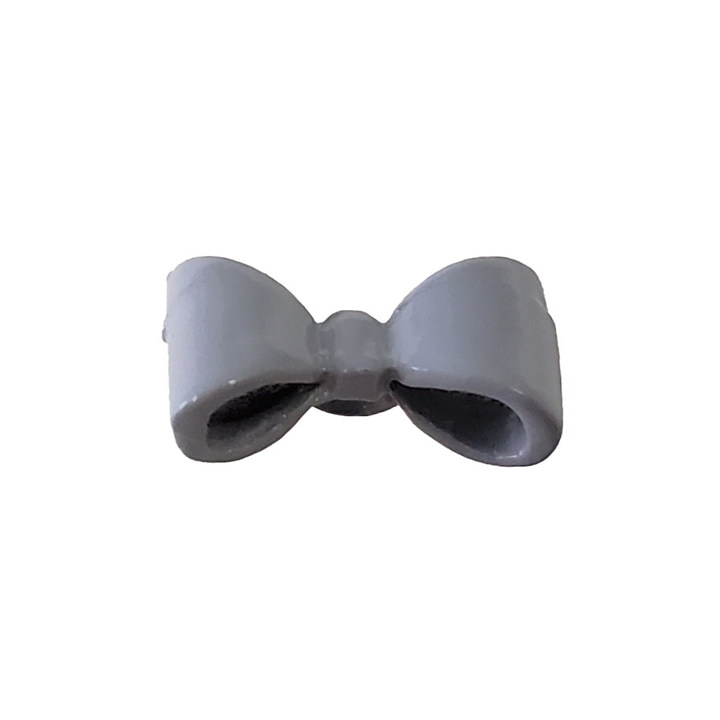 Bow - Grey Colored Charm 12x7mm 3pcs.