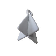 Double Triangle - Grey Colored Charm 8x17mm 3pcs.