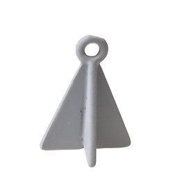 Double Triangle - Grey Colored Charm 8x17mm 3pcs.