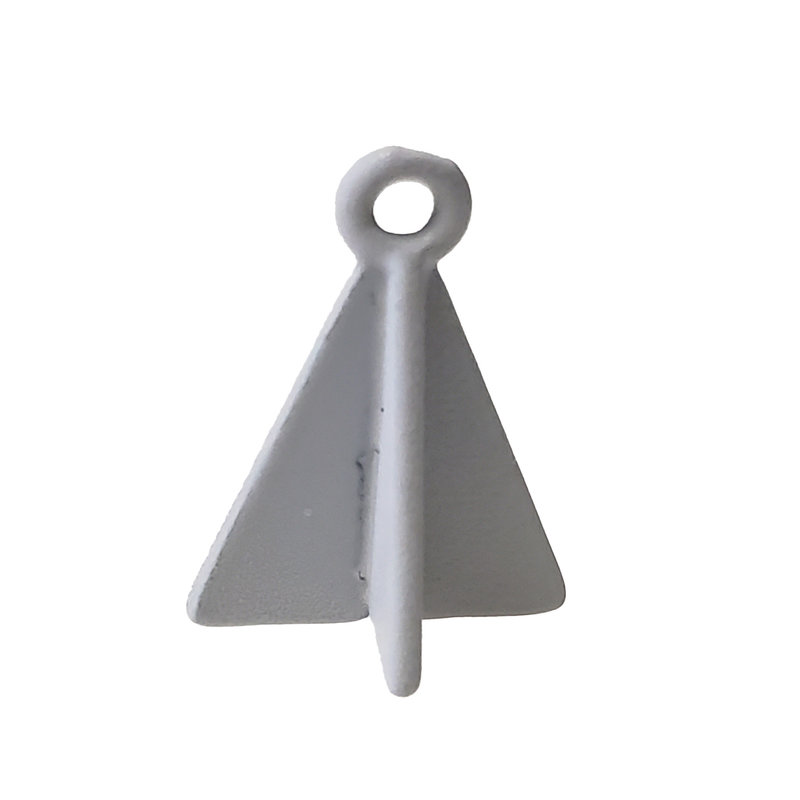 Double Triangle - Grey Colored Charm 8x17mm 3pcs.