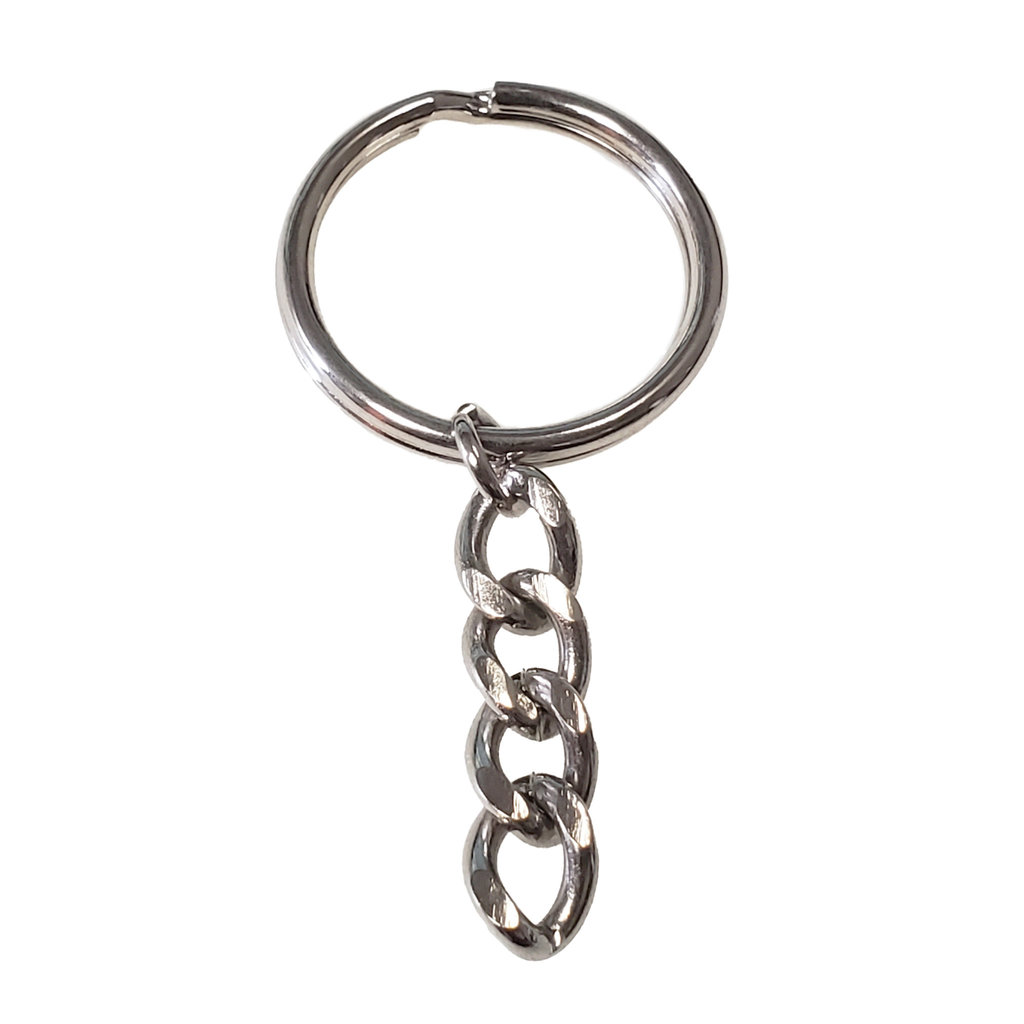 Keychain Ring Holder 30mm with Chain 1" 5pcs