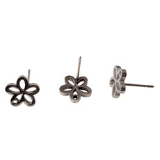 Stainless Steel Flower Stud Earring