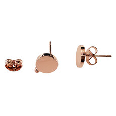 Stainless Steel Round Stud Earring with Backing