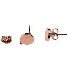 Stainless Steel Round Stud Earring with Backing