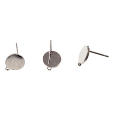 Stainless Steel Round Stud Earring