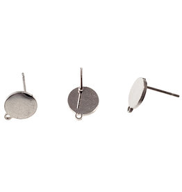 Stainless Steel Round Stud Earring