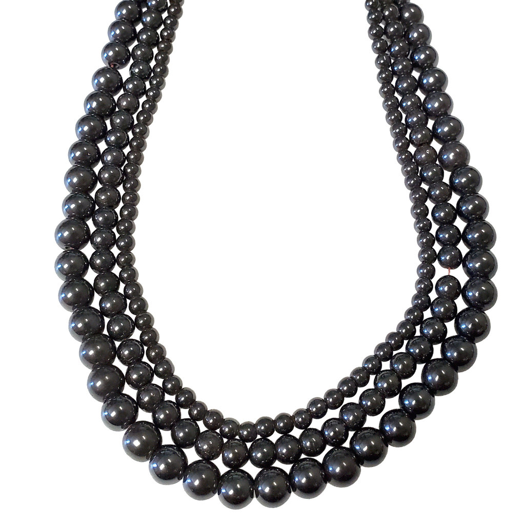 Magnetic Hematite Beads - Black
