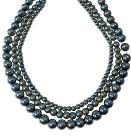 Hematite Beads - Blue Green 16" Strand