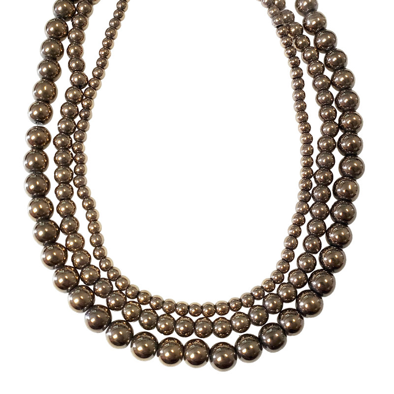 Hematite Beads - Light Gold 16" Strand