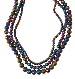 Hematite Beads - Multicolor 16" Strand