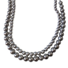 Hematite Beads - Rhodium