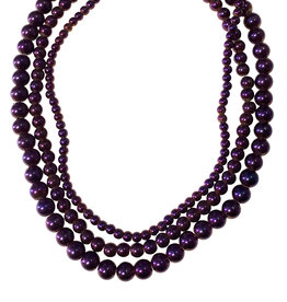 Hematite Beads - Purple 16" Strand