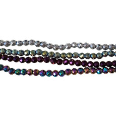 Faceted Round Hematite Beads 4mm 16"