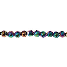Faceted Round Hematite Beads 4mm 16"