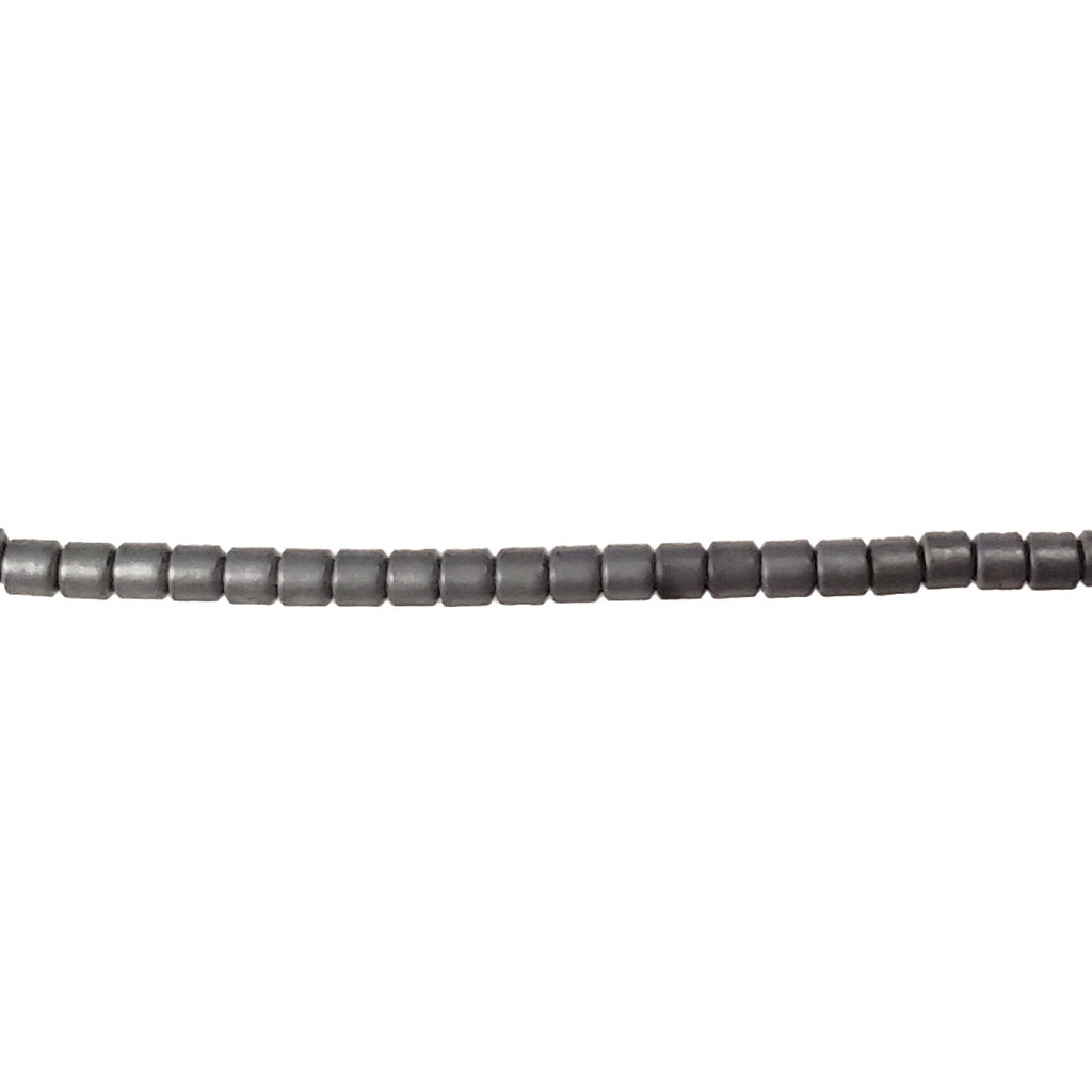 Small Tube Hematite Beads 1.5mm 16"