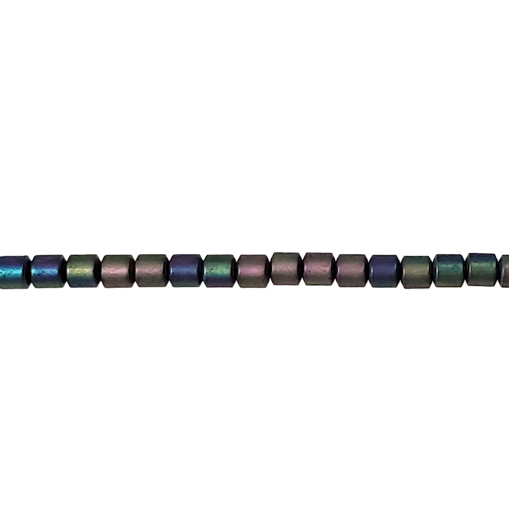 Medium Tube Hematite Beads 2mm 16" Strand