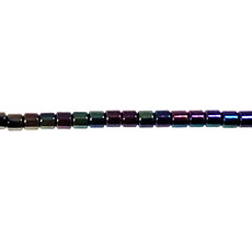 Medium Tube Hematite Beads 2mm 16" Strand
