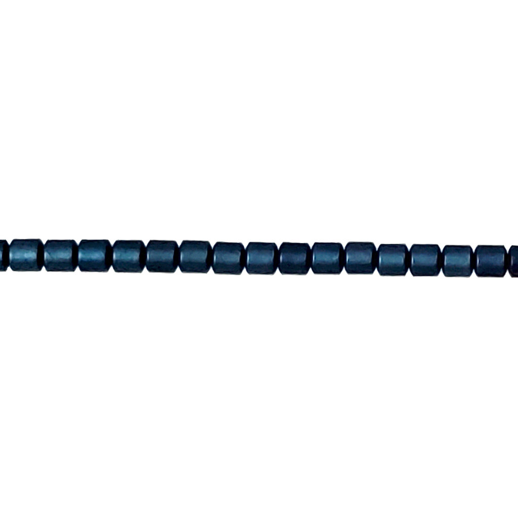 Medium Tube Hematite Beads 2mm 16" Strand