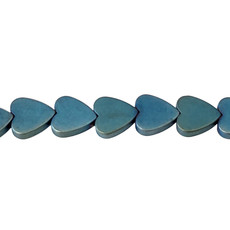 Heart Hematite Beads 8mm 16" Strand