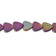 Heart Hematite Beads 8mm 16" Strand