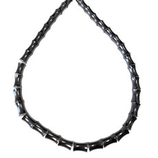 Hourglass Hematite Beads 7x12mm 16" Strand