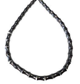 Hourglass Hematite Beads 7x12mm 16" Strand
