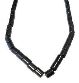 Tube Hematite Bead 8x9mm 16" Strand