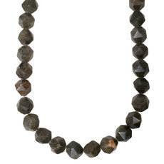 Faceted Star Cut Labradorite 16" Strand