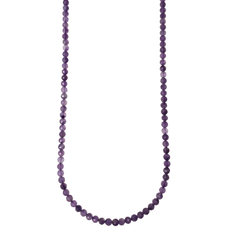 Matte Amethyst Faceted 16" Strand 5mm