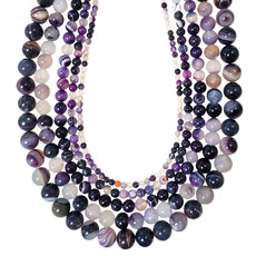 Bead World Purple Agate 16" Strand