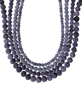 Bead World Purple Colored Lava Beads 16" Strand