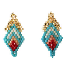 Miyuki Delica Beaded Pendant 2Pcs #38