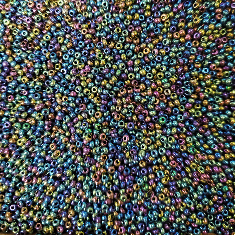 MJB #12  MJB Seed Beads   50gr  pkg  Rainbow Blackberry