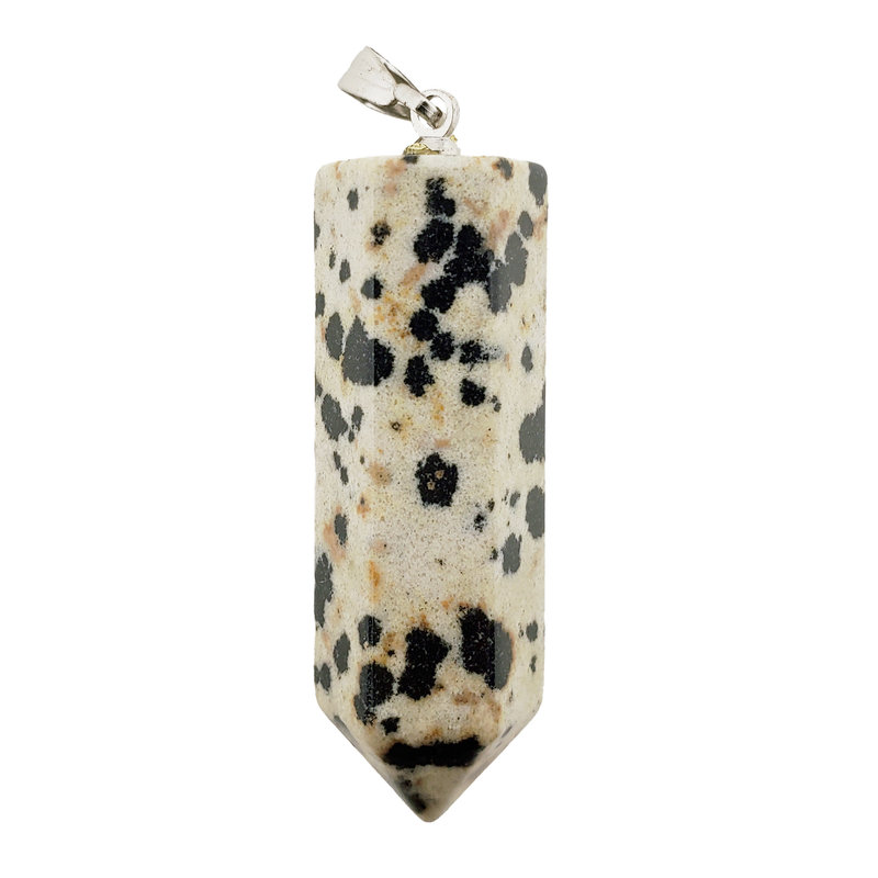 Dalmatian Jasper Point 1.5" Pendant