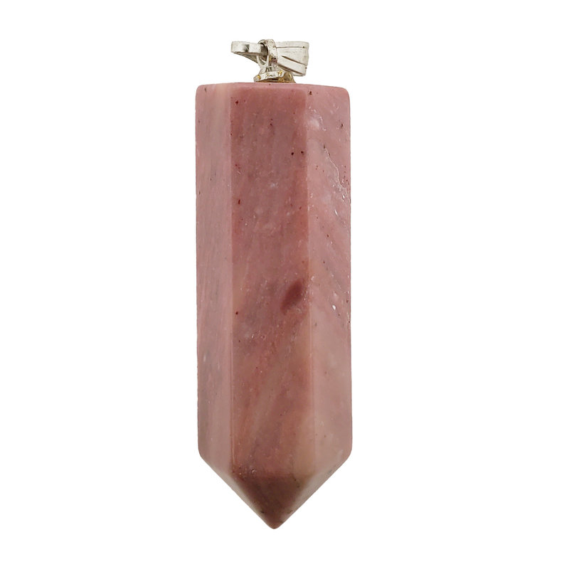 Pink Rhodonite Point 1.5" Pendant