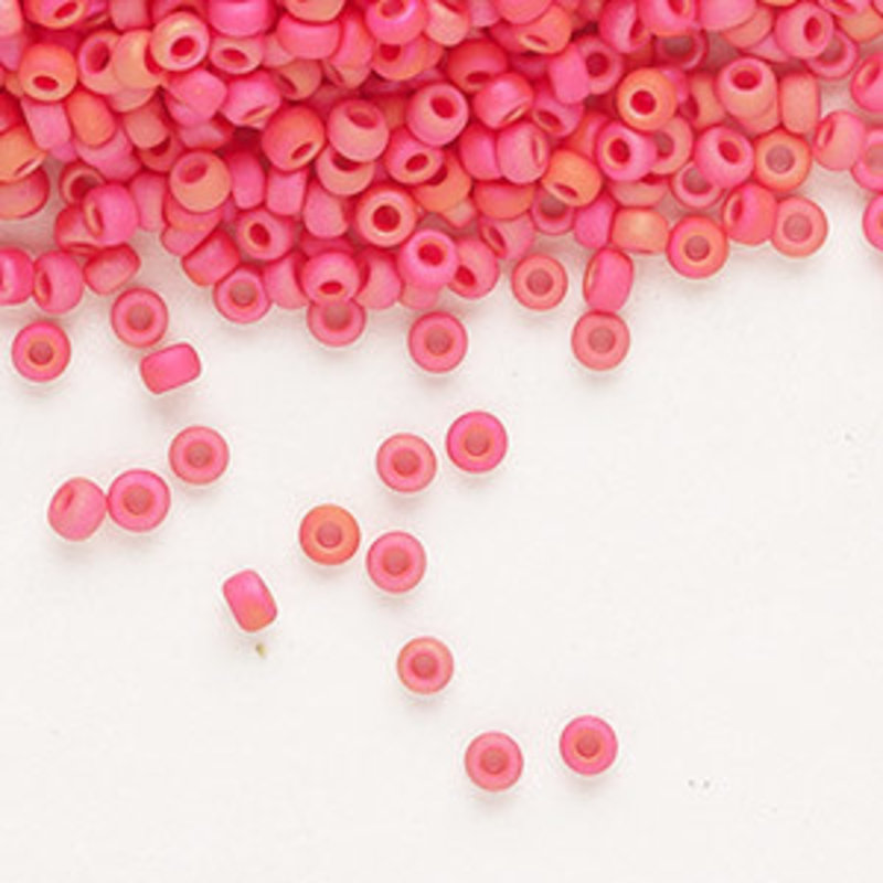 Miyuki #11 Rocaille Seed Bead Opaque Matte Rainbow Coral 25gms