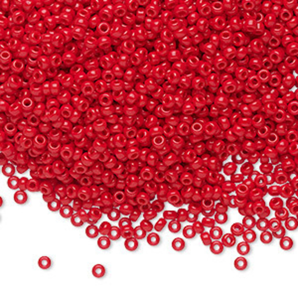 Miyuki #11 Rocaille Seed Bead Opaque Red 25gms