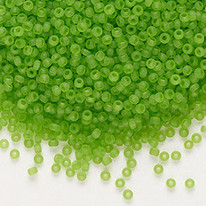 Miyuki #11 Rocaille Seed Bead Translucent Matte Lime 25gms